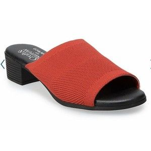 COPY - Croft&Barrow. Size7 Ortholite.Red.Slip On Comfort Sandals.1.5-in Heel.MR…